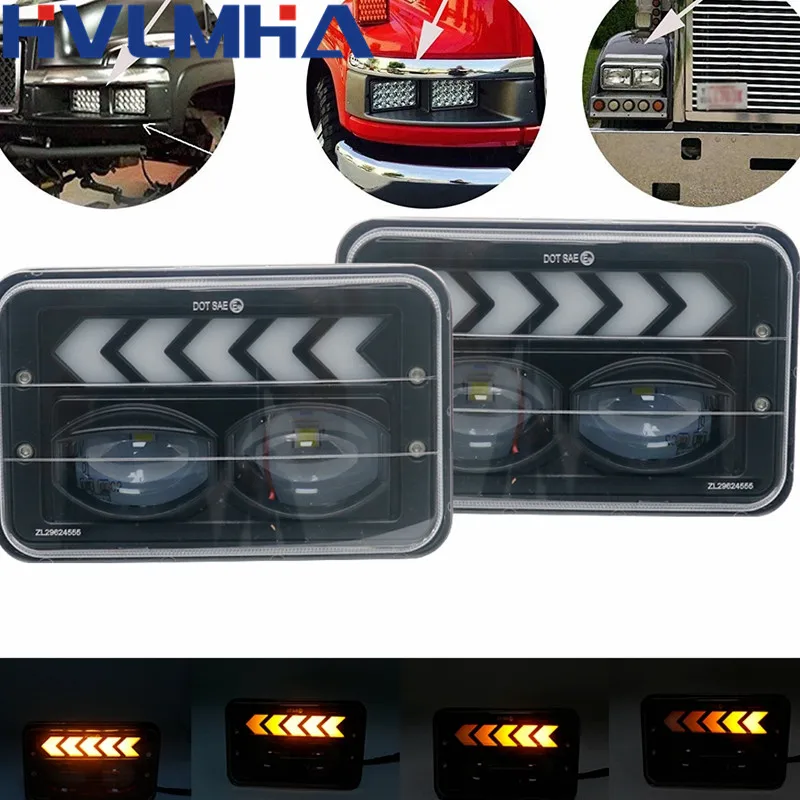 4x6 дюймов светодиодный фар море фары для Kenworth Buick Electra1976-86 LeSabre 82-87 Cadillac 75-85 Opel Astra G