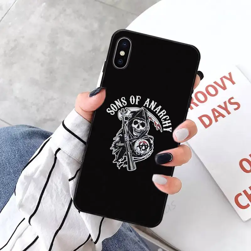 sons of anarchy USA TV Painted Phone Case For iphon 7 8 plus x xs xr 11 12 13 pro max mini coque shell funda hull