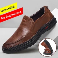 wotte men leather shoes sping autumn business fashion men casual shoes sneakers mens leather moccasins fashion loafers for men