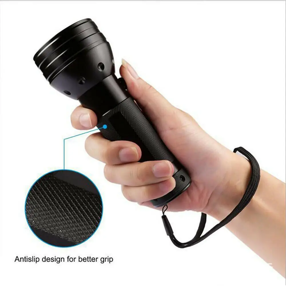 

51 Светодиодный УФ-светильник онафонарь, Ультрафиолетовый черный светильник, алюминий, 395 нм