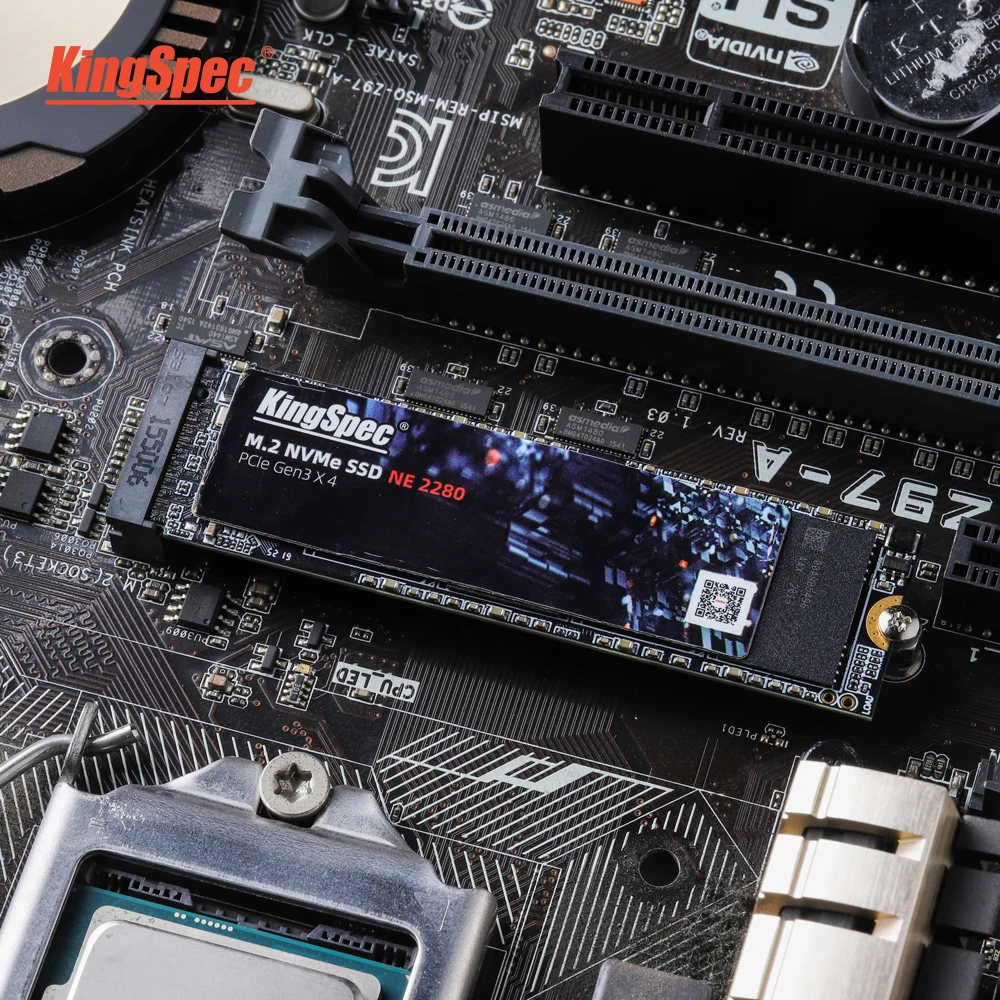 Твердотельный накопитель KingSpec M2 SSD M.2 PCIE 240 ГБ NVME 2280 128 256 512 1 ТБ внутренний диск
