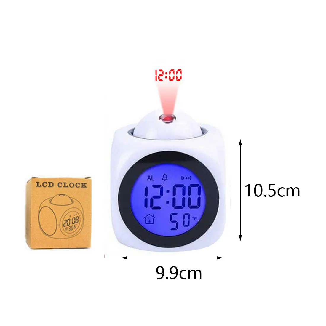 

Led Digital Clock LED Attention Projection Digital Weather LCD Snooze Alarm Clock Projector Color Display LED Backlight Bell