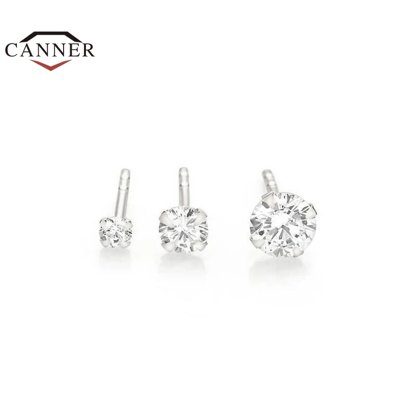 Серьги-гвоздики CANNER из стерлингового серебра 925 пробы для женщин маленькие