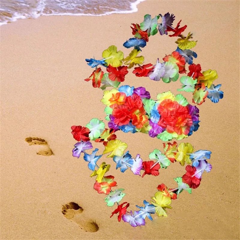 4 шт./компл. украшения для свадебных торжеств Гавайские лепестки Leis Пляжное