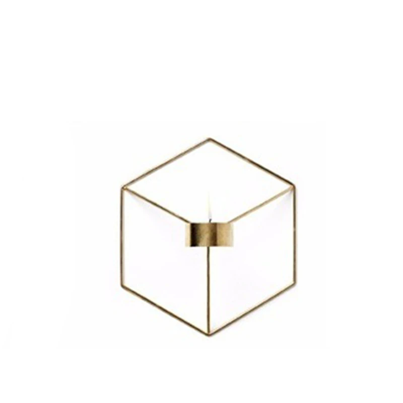 

Nordic minimalist modern wrought iron geometric candle holder wall hanging decoration ornaments creative home ornaments