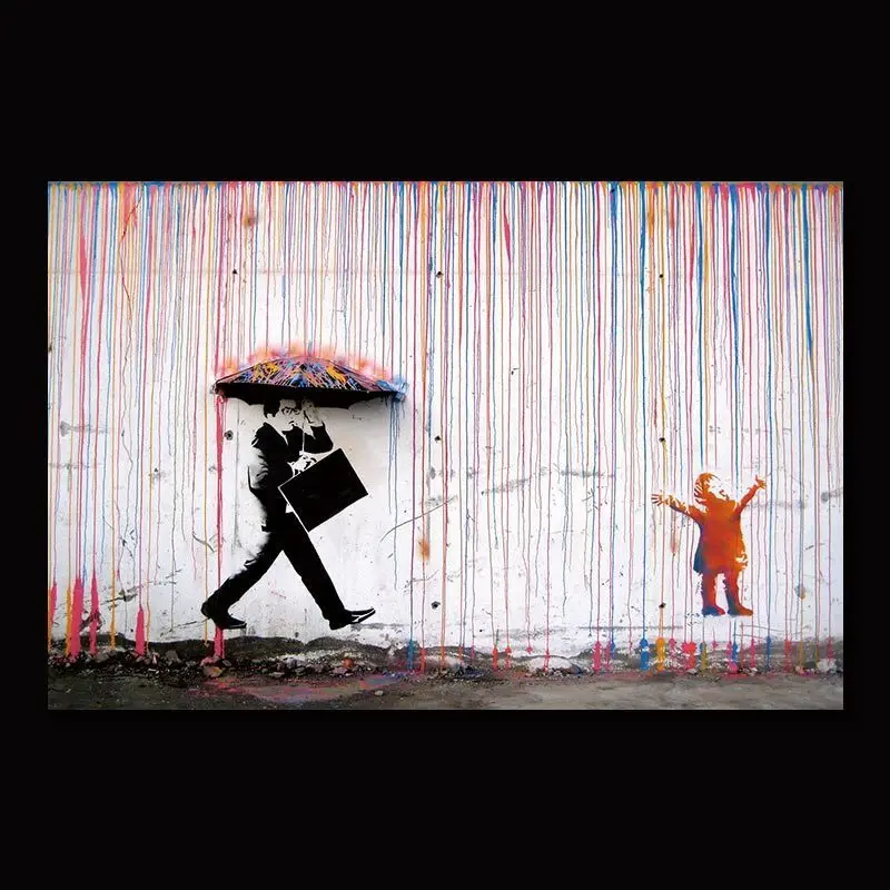 Яркие плакаты и принты Banksy украшение для дома Масляные картины абстрактные