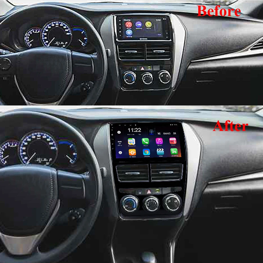Для Toyota Vios Yaris 2018 2019 2 DIN Автомобильная Радио мультимедийная система GPS Авторадио