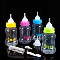 newborn dog cat feeding bottle suit pet baby puppy care bottle150ml puppies silicone pacifier water feeder fourpiece suit