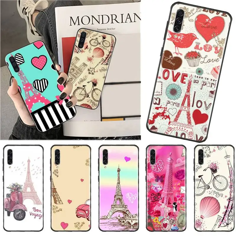 

Paris iron tower France Phone Case For Samsung A40 A50 A51 A71 A20E A20S S8 S9 S10 S20 Plus note 20 ultra 4G 5G