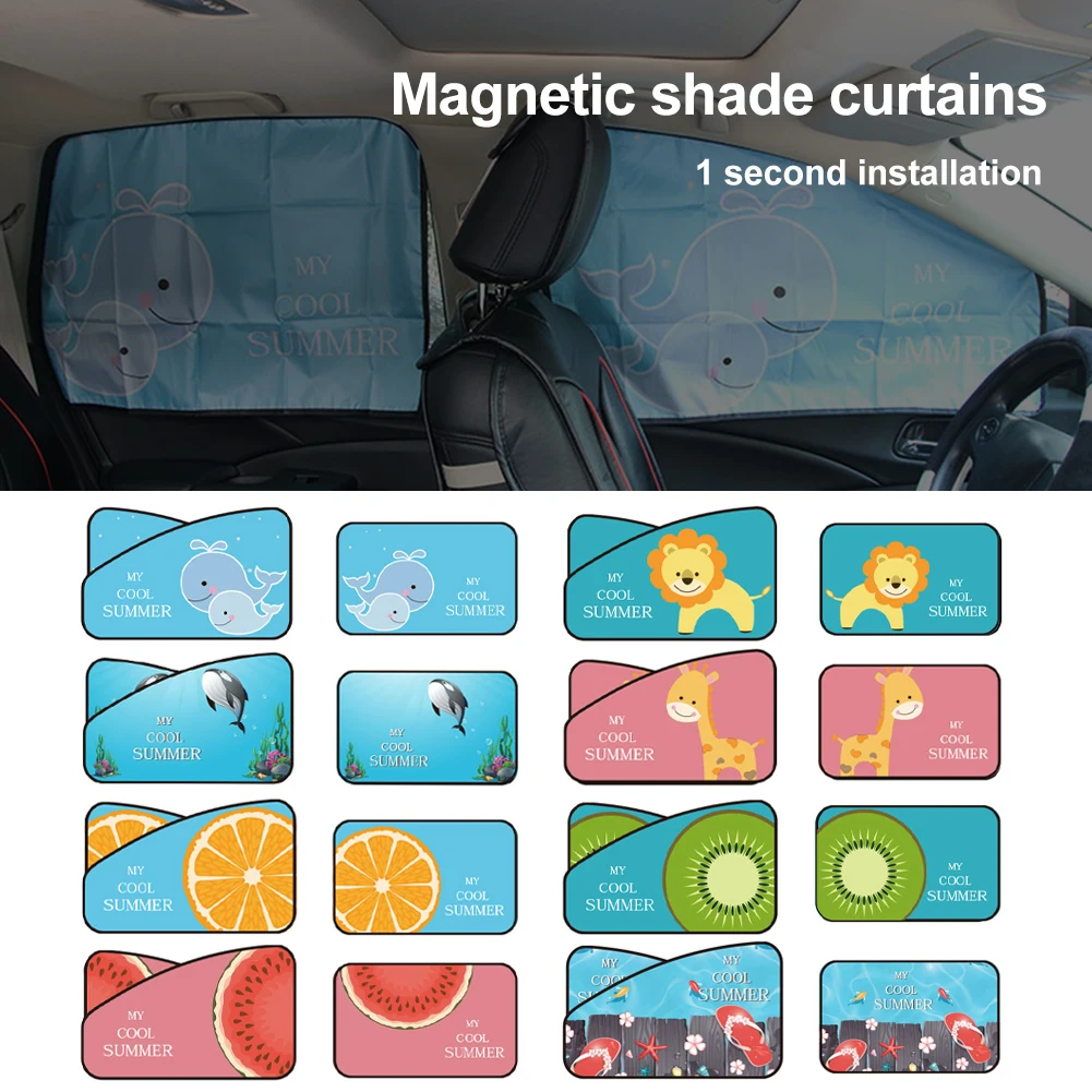 

Cartoon Car Sun Shades Magnetic UV Protection Car Window Shades for Rear Side Window Auto Heat Shield Protect Baby Window Shade