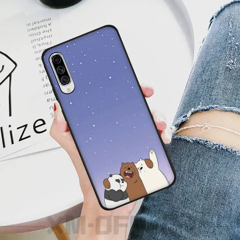 Ivits чехол для телефона с тремя голыми медведями черный мягкий резиновый из ТПУ