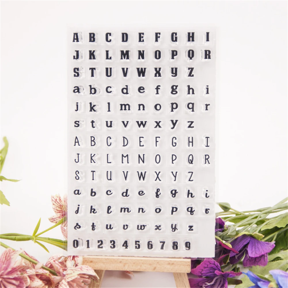 

Letters Numebrs Transparent Silicone Clear Stamps For Scrapbooking Kids DIY Handmade Photo Album Decor Rubber Christmas Stamp