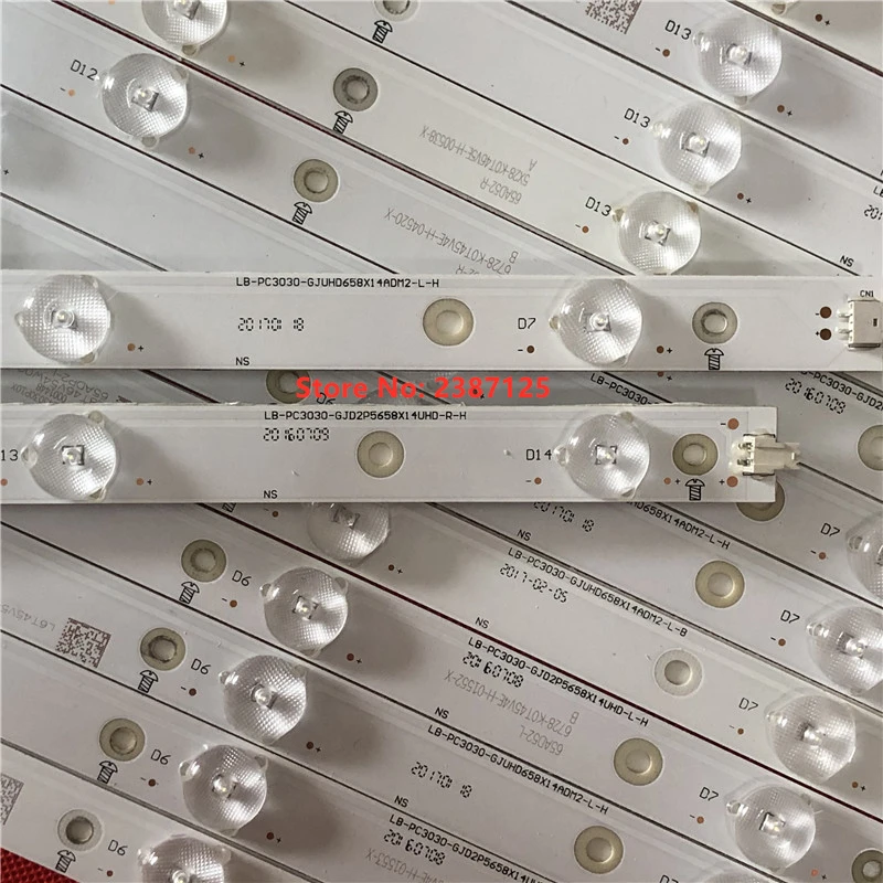 16pcs LED strip LB-PC3030-GJD2P5658X14UHD-L-H/LB-PC3030-GJD2P5658X14UHD-R-H 65ADM2-L 65ADM2-R 65PUS6121 65PUF6656 TPT650UA | Лампы и