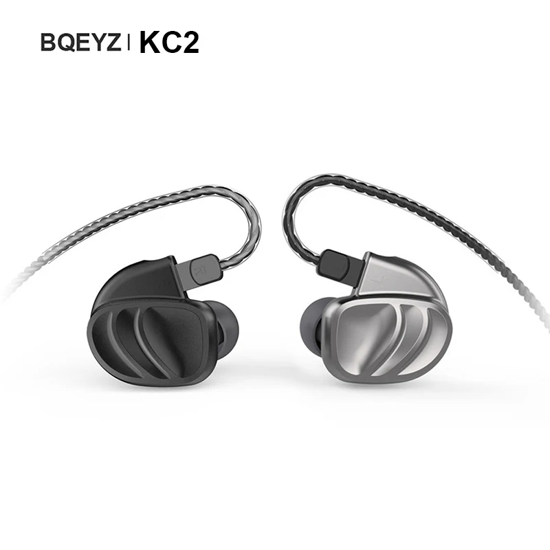 

BQEYZ KC2 2BA+2DD Hybrid In Ear Earphones Earbud HIFI Bass DJ Monito Running Sport Earphone Earplug Headset Earbud With Mic