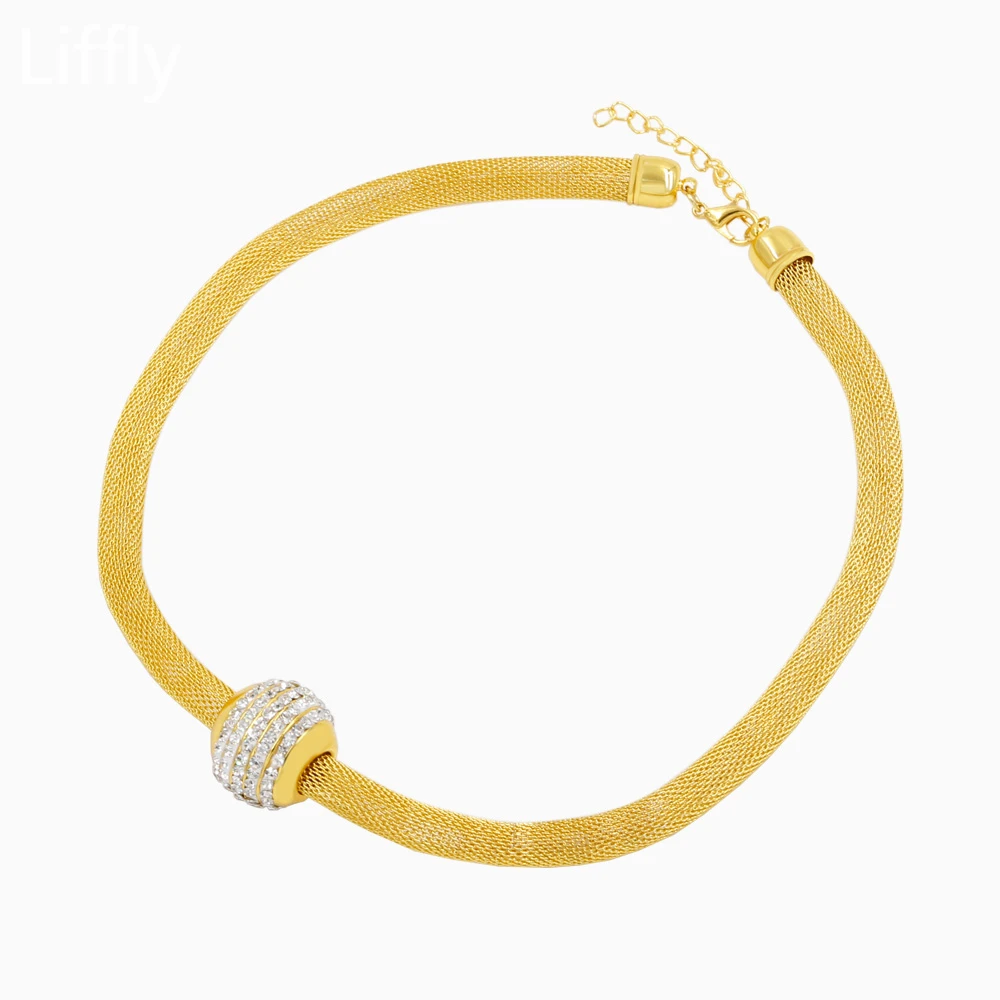 Роскошное ожерелье для женщин Дубаи Золотые Ювелирные наборы девушек