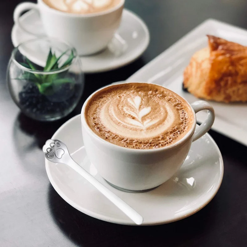 Симпатичный мини 304 Нержавеющая сталь помешивая ложкой ложки с длинной ручкой в