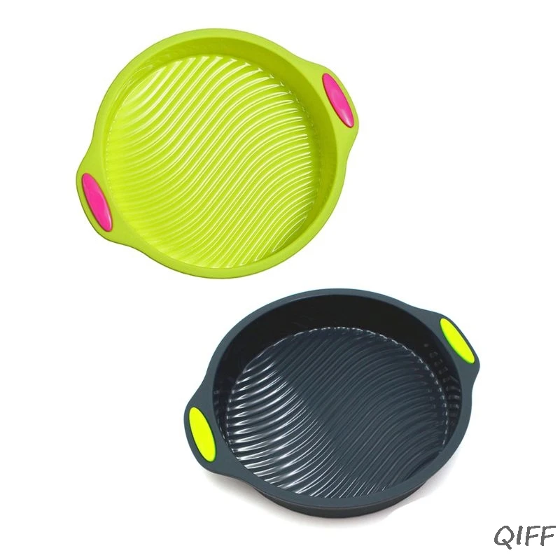 9-дюймовая Пищевая силиконовая круглая форма для кекса антипригарная