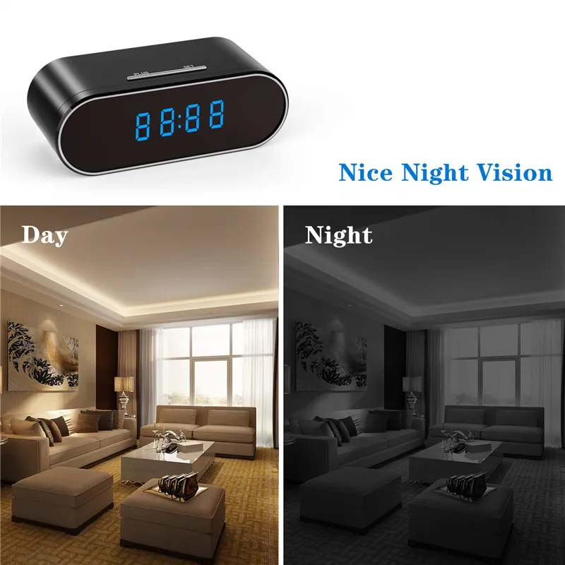 

1080P HD Micro Camera Espia Mini Camera Wifi Secret Clock Camera Night Vision Motion Detect Sensor Remote Monitor Micro Home Cam