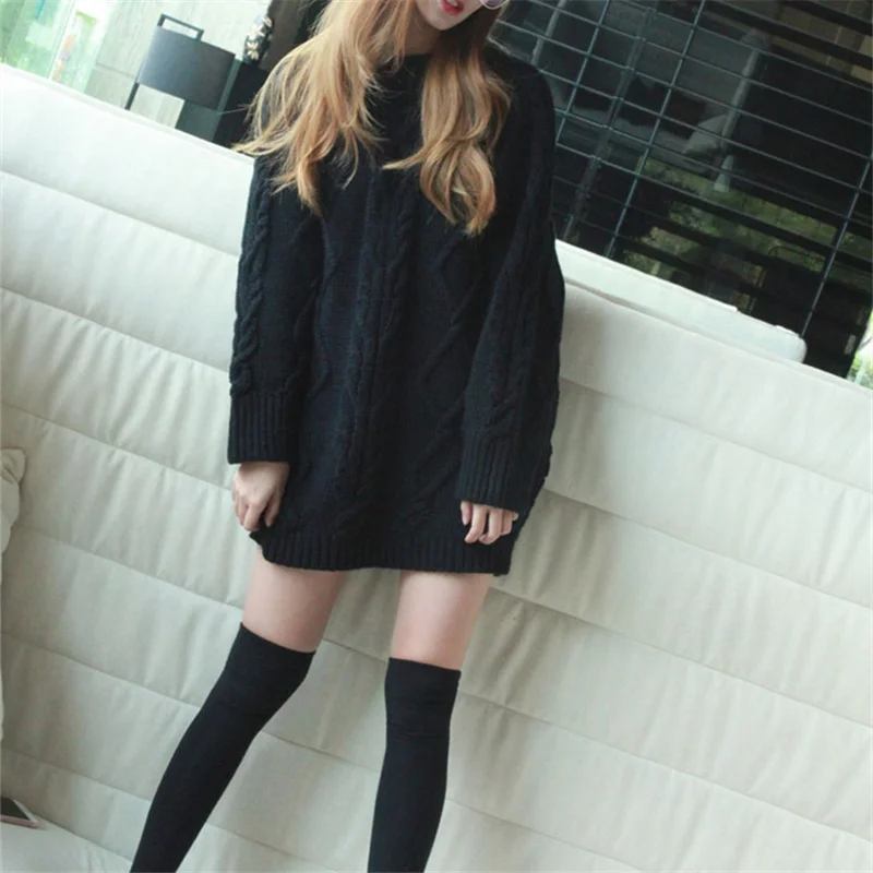 Свитер женский свободный тонкий плотный Осень-зима 2019