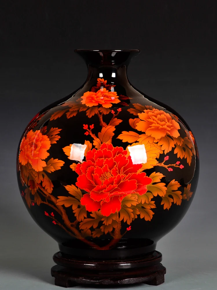 

Керамические китайские красные бриллиантовые украшения, Новый китайский стиль, украшения для дома и гостиной