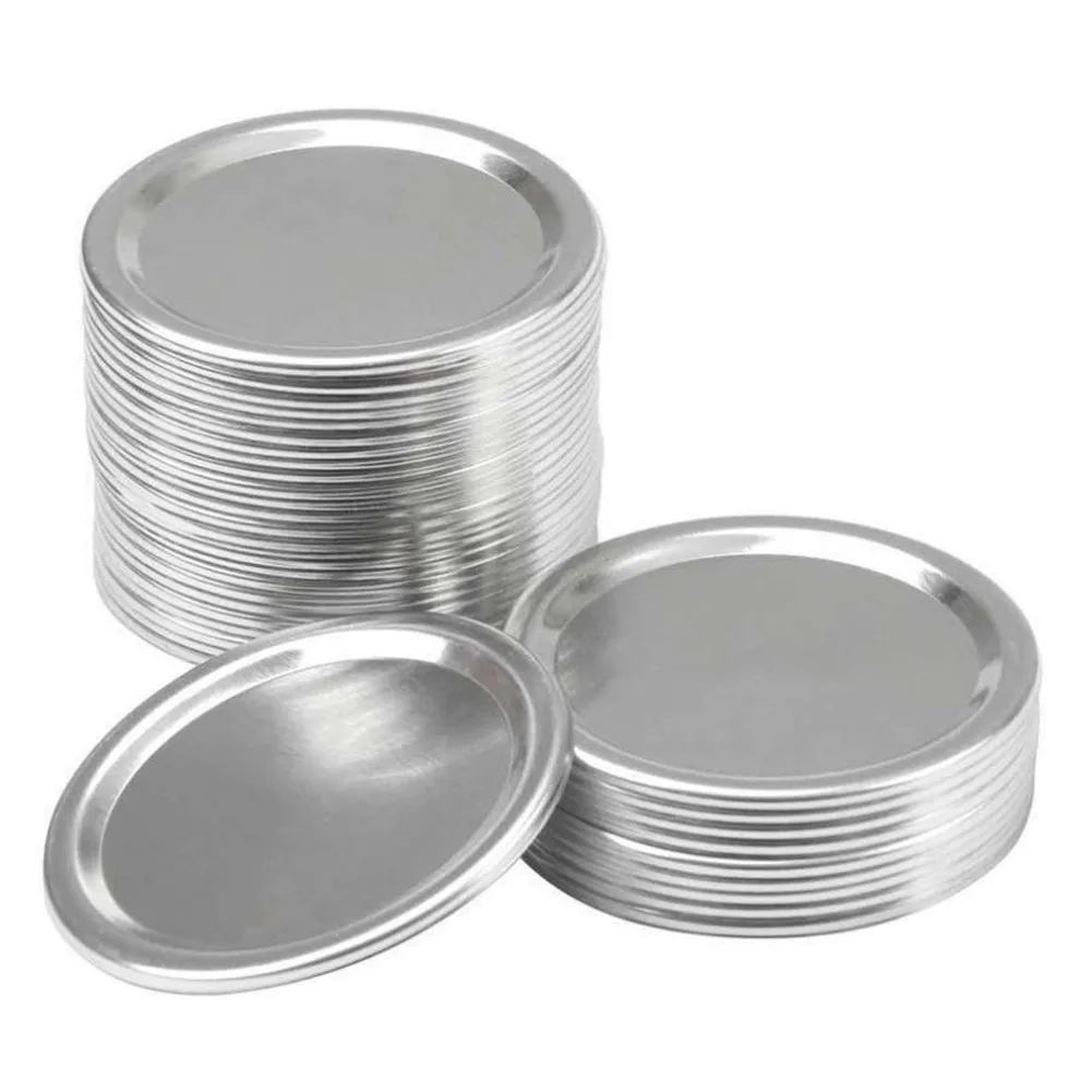 

50pcs Jar Lids Kitchen Tools Leak Proof Cover Metal Sealing Regular Mouth