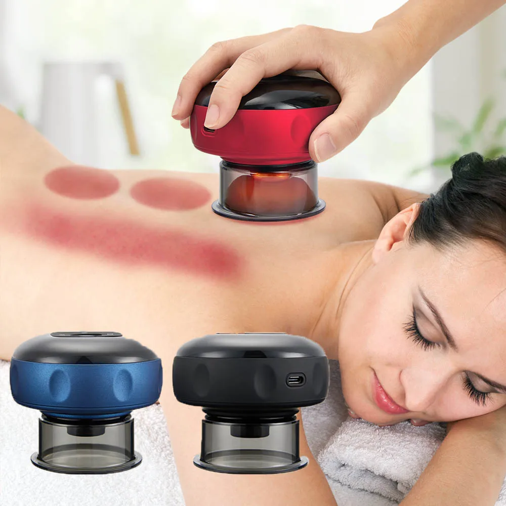 

Вакуумные чашки-банки для массажа Gua Sha, беспроводное устройство для массажа, магнитная терапия с отрицательным давлением, для соскабливания тела