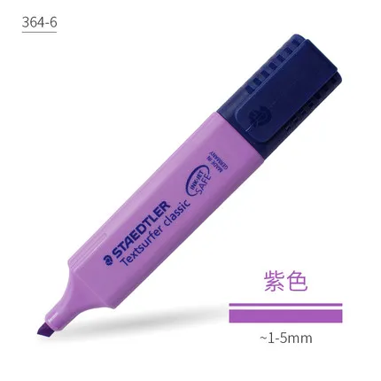 purple 1 шт. Staedtler sharpie цветной хайлайтер 364 Детские макароны студентов с офисными бликами текст маркер для выделения ручка - Цвет: purple