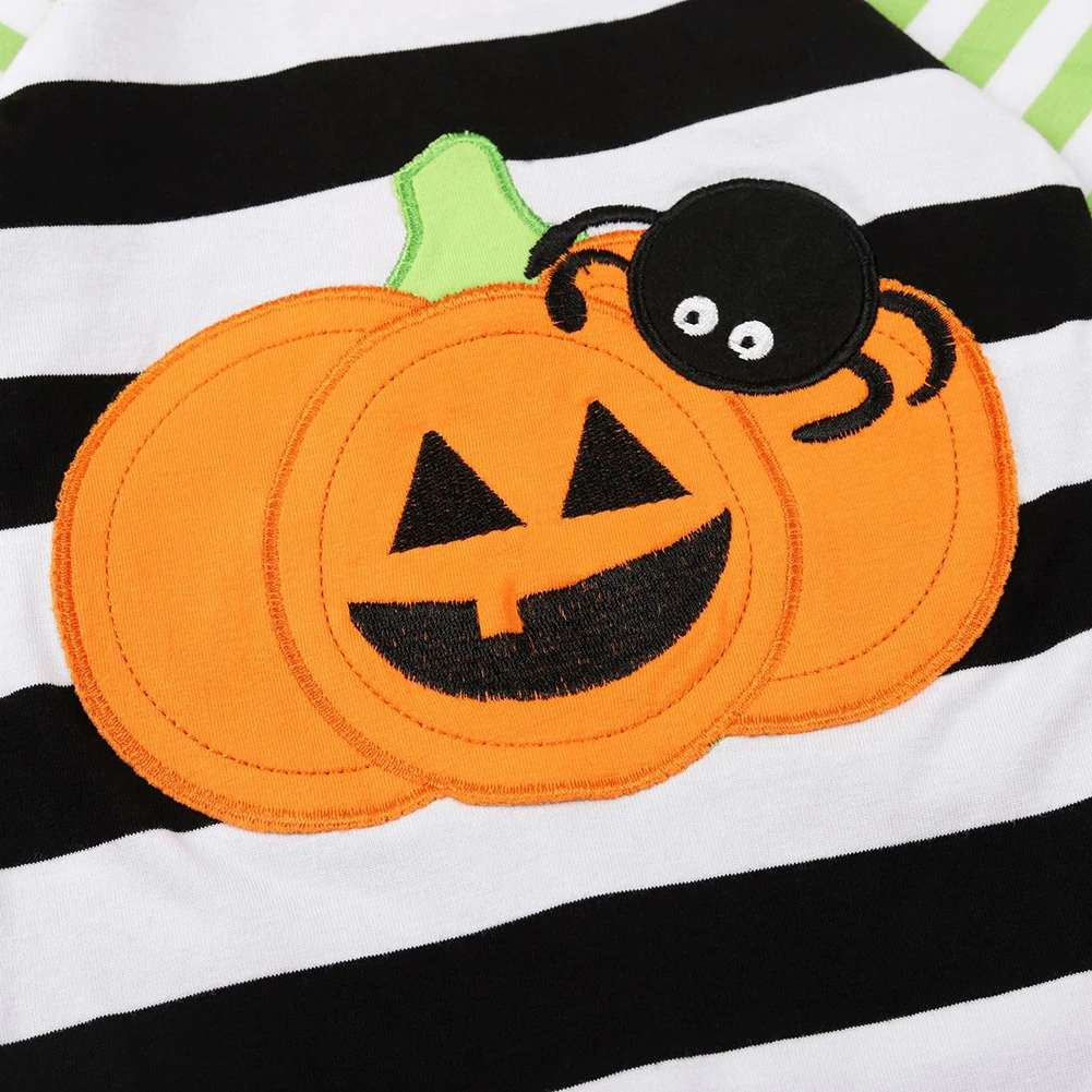 

Christmas Rompers Infant Baby Boys Girls Romper Long Sleeve Round Collar Halloween Cartoon Print Romper Costume Winter Outfit