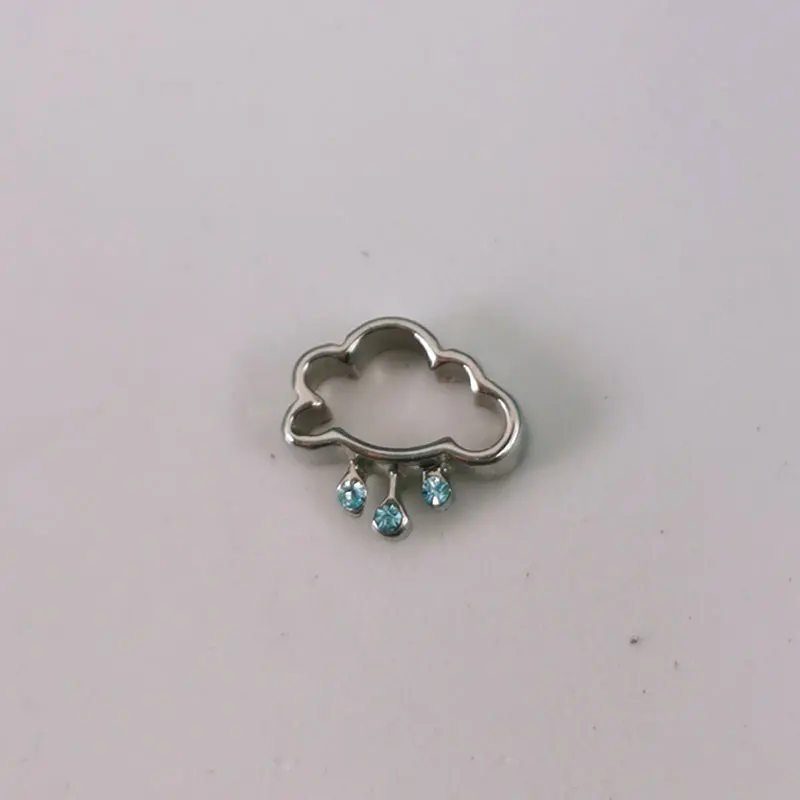 Плавучие подвески с кристаллами дождя для медальона из живого стекла, 10 шт.