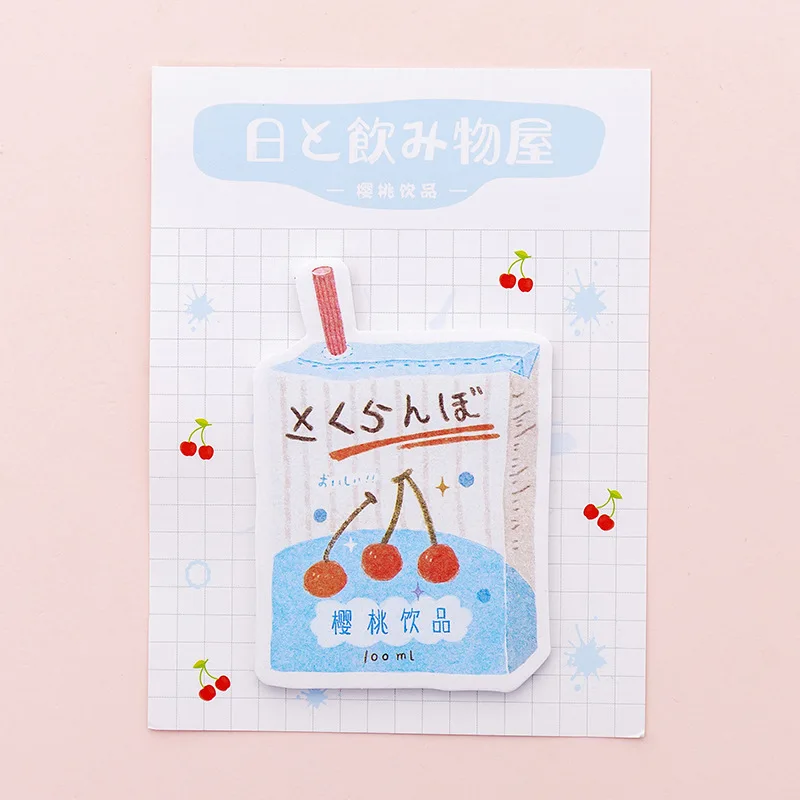 

50 Sets/lot Memo Pads Sticky Notes Creative Girl heart Drink Scrapbooking Stickers Office School stationery