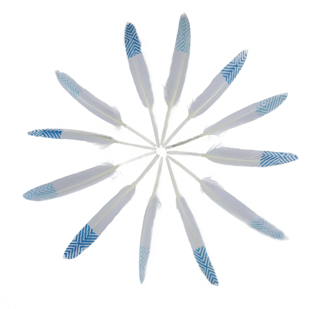 

10PCS Goose Feathers 10-15CM/4-6 Inches V-Shaped Pattern Swan Feather Diy Carnival Dress Accessory Home Decoration Crafts Plumes