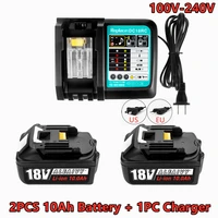 100 new bl1860 rechargeable battery 18 v 10000mah lithium ion for makita 18v battery bl1840 bl1850 bl1830 bl1860b lxt charger