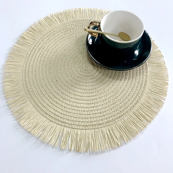 Northern Europe Macrame Cup Pad Bohemia Tablecloth Table Mat Pure Handmade Cotton Braid Non-slip Insulation Coaster for Kitchen | Дом и сад