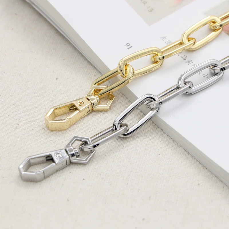 High Light Pearl Alloy Chain Manual Diy Hardware Parts Single Straps Messenger Backpack Bring Bead Gold Metal Chain Bag Strap