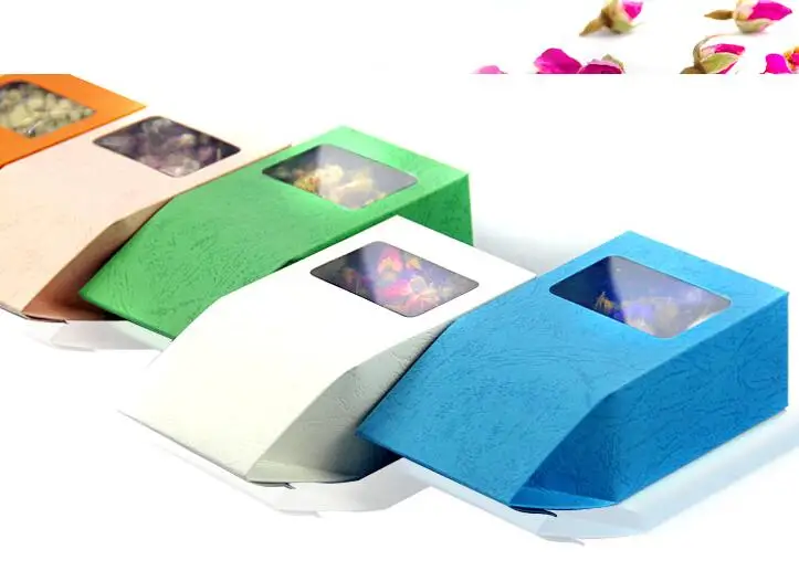 10pcs Stand up Clear window Bag Standing Colored Paper Box Snack Candy Cookie Treat For Party DIY Favor Gift Packaging | Дом и сад