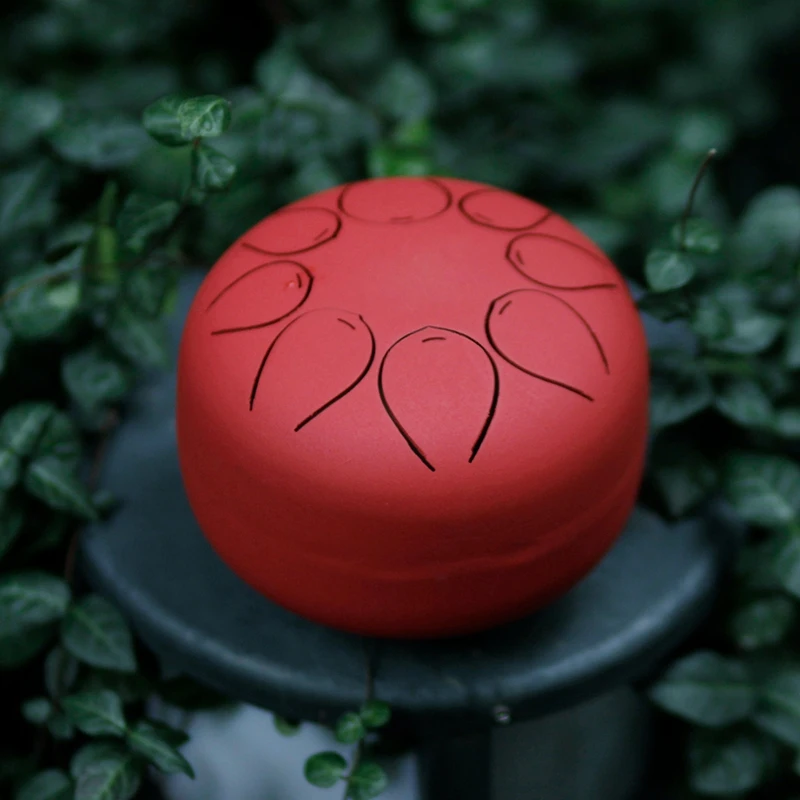 

Steel Tongue Drum 8 Notes 5 Inches Chakra Tank Drum Steel Percussion Storage Bag and Mallets