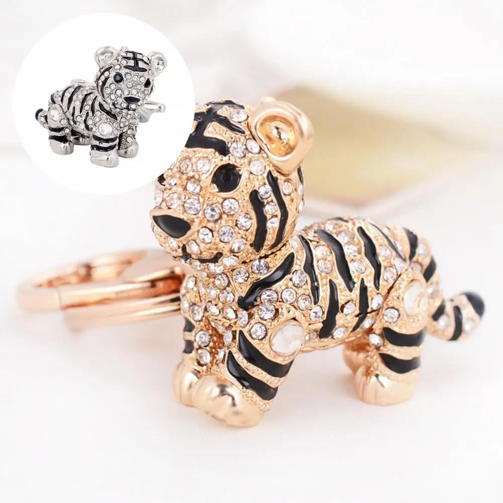 

Fine Workmanship Wear-resistant Delicate 3D Tiger Keyring Pendant for Home