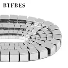 BTFBES серебряных квадратных Форма натуральный камень гематит 2346 мм Шарм свободные бусины для самостоятельного изготовления ювелирных изделий серьги фурнитура для браслета