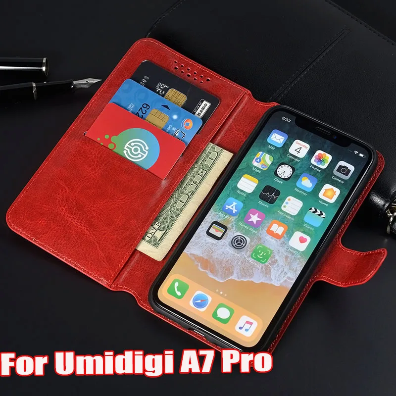 luxury pu leather cover case for umidigi a7 pro 6 3 inch case flip protective phone back cover bag capa free global shipping