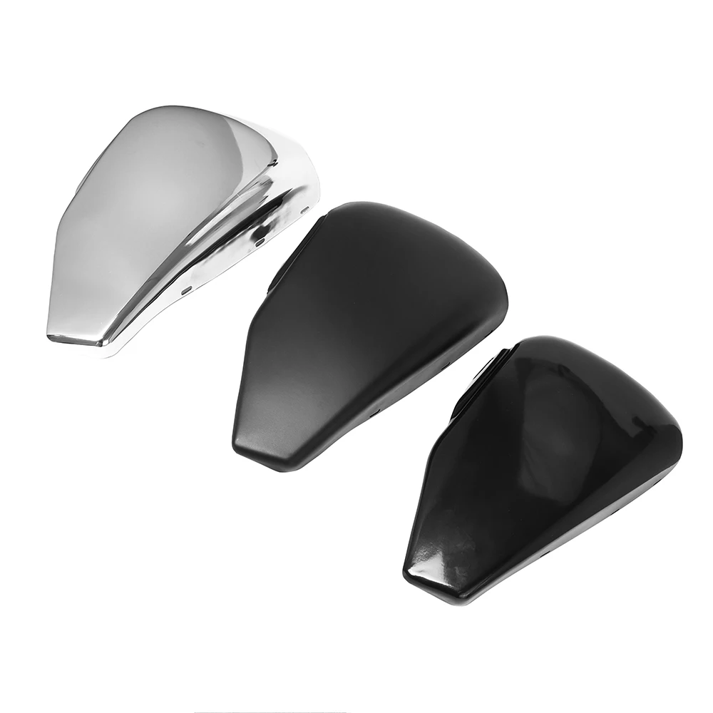 Motorcycel хромированная левая сторона крышка аккумулятора стальная черная для Harley