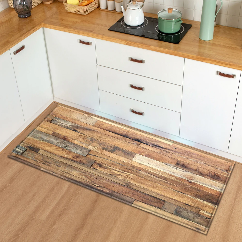 

Moderne Keuken Mat Slaapkamer Entree Deurmat Houtnerf Thuis Hal Vloer Decoratie Woonkamer Tapijt Badkamer Anti-Slip Tapijt