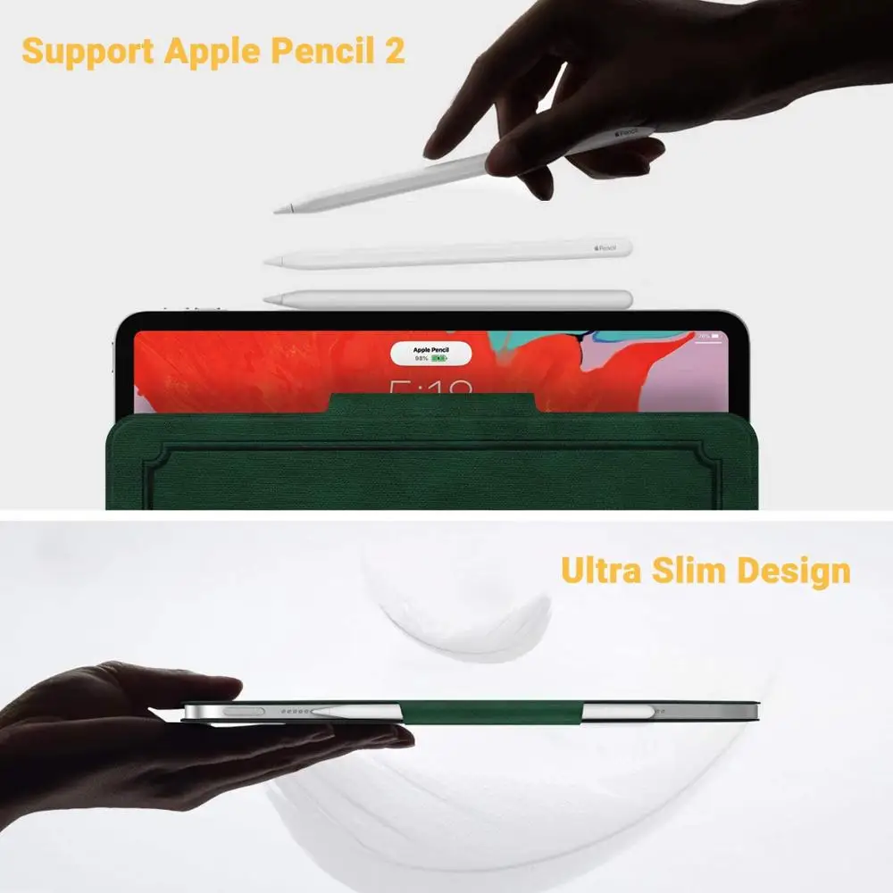 Магнитный чехол EasyAcc для iPad Pro 12 9 2018 держатель карандашей с функцией подставки