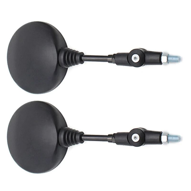 

2Pc/Pair Scooter E-Bike 10mm Rotary Folding Rearview Mirrors Electrombile Carbon Fiber Back Side Convex Mirror Motorcycle Mirror