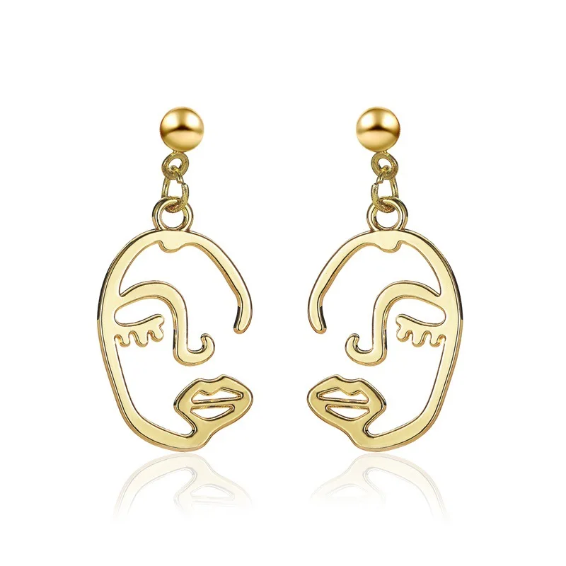 Оригинальные женские серьги в форме тела из проволоки 2020 абстрактные Женские