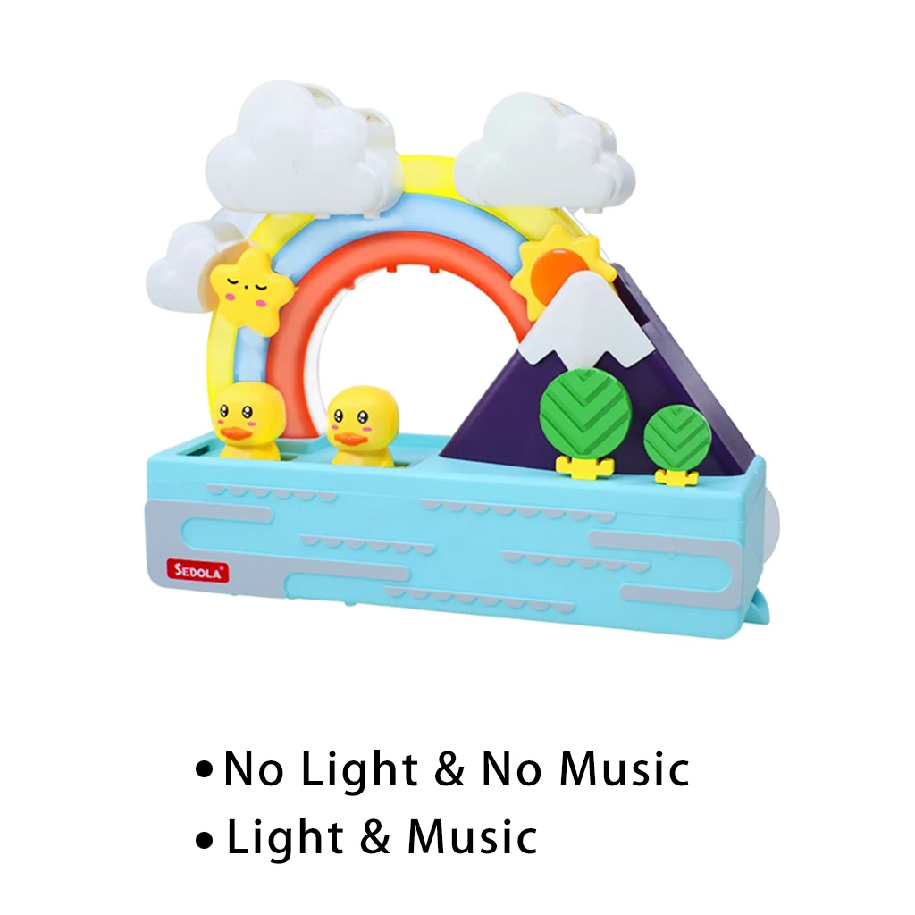 

Сияющая Радужная игрушка-поплавок с уткой, игрушка для ванны, пружинный фонтан для малышей, 1-3 игры, подарок на день рождения для мальчиков и ...