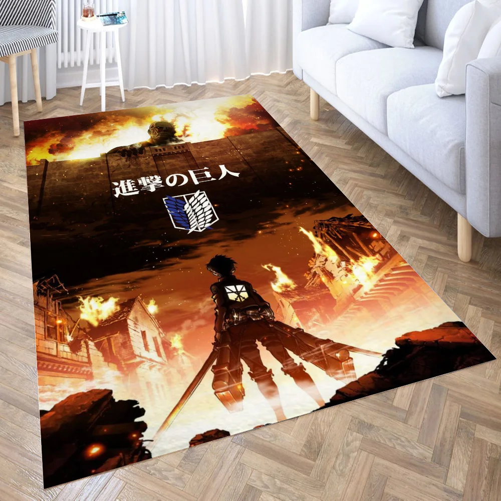 Attack on Titan Carpet for Living Room 3D Hall Furniture Floor Mat Bath Anime Area Rug Teenager Bedroom Decora