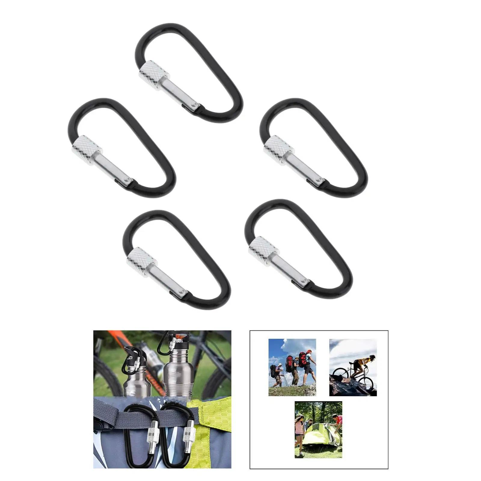 5x зажим-карабин походный брелок собака поводок D-кольцо Пряжка Рюкзак аксессуары
