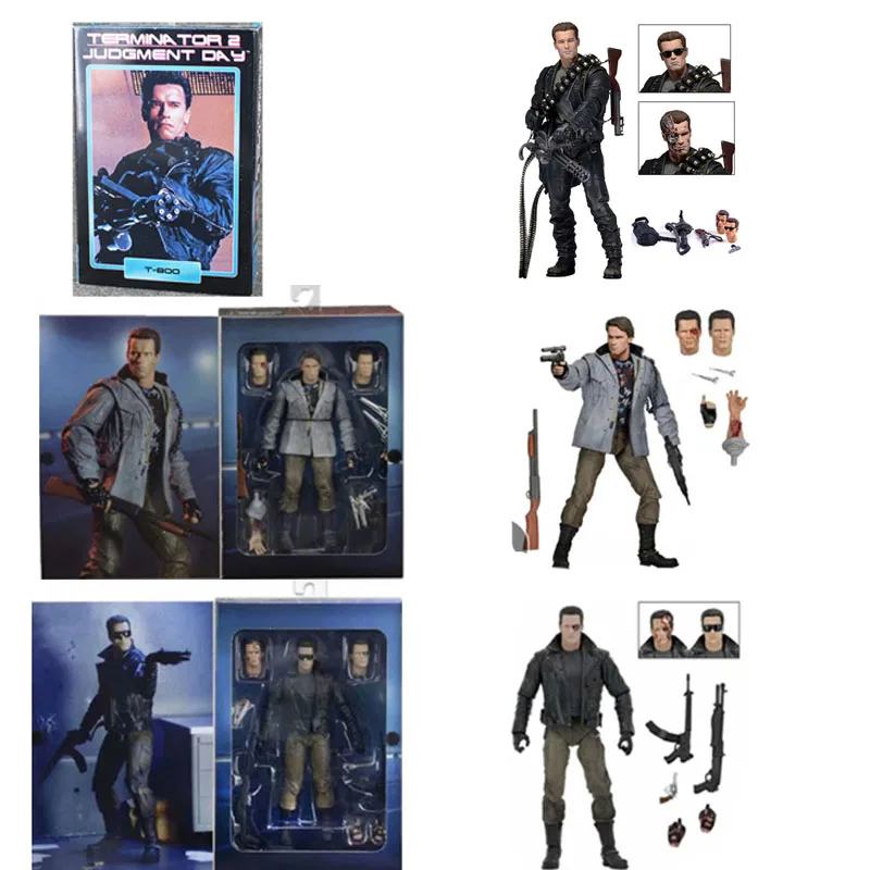 NECA Фигурка Терминатора 2 строительный день T-800 Арнольд Шварценеггер экшн-фигурка