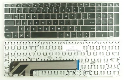 

SSEA New laptop US Keyboard For HP ProBook 4530s 4535s 4730s 638179-001 9Z.N6MSV.001 with silver frame