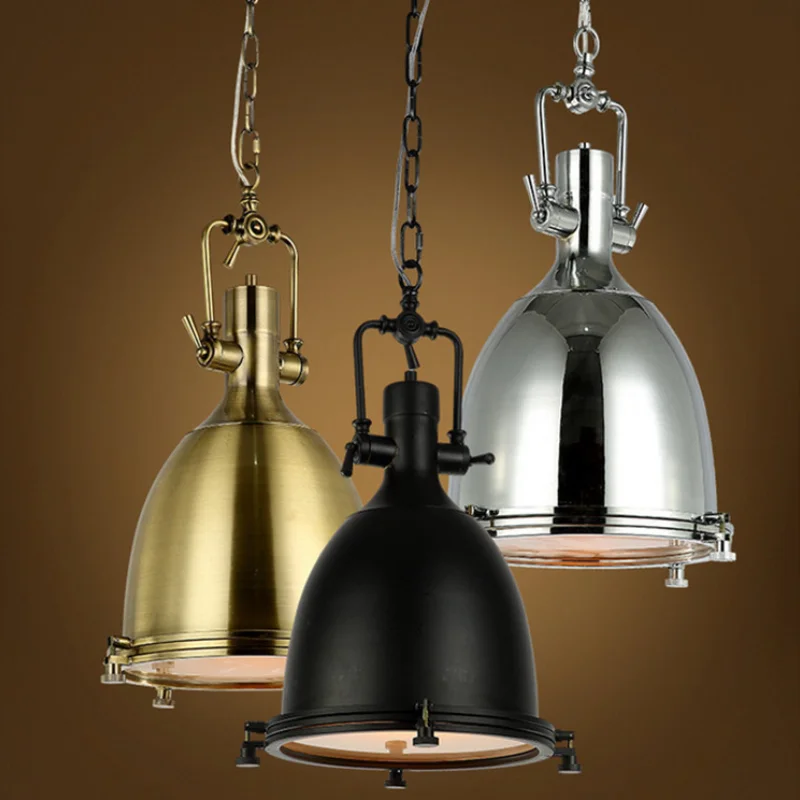 100-240v большой тяжелый люстры дома Винтаж промышленные металлические подвесные